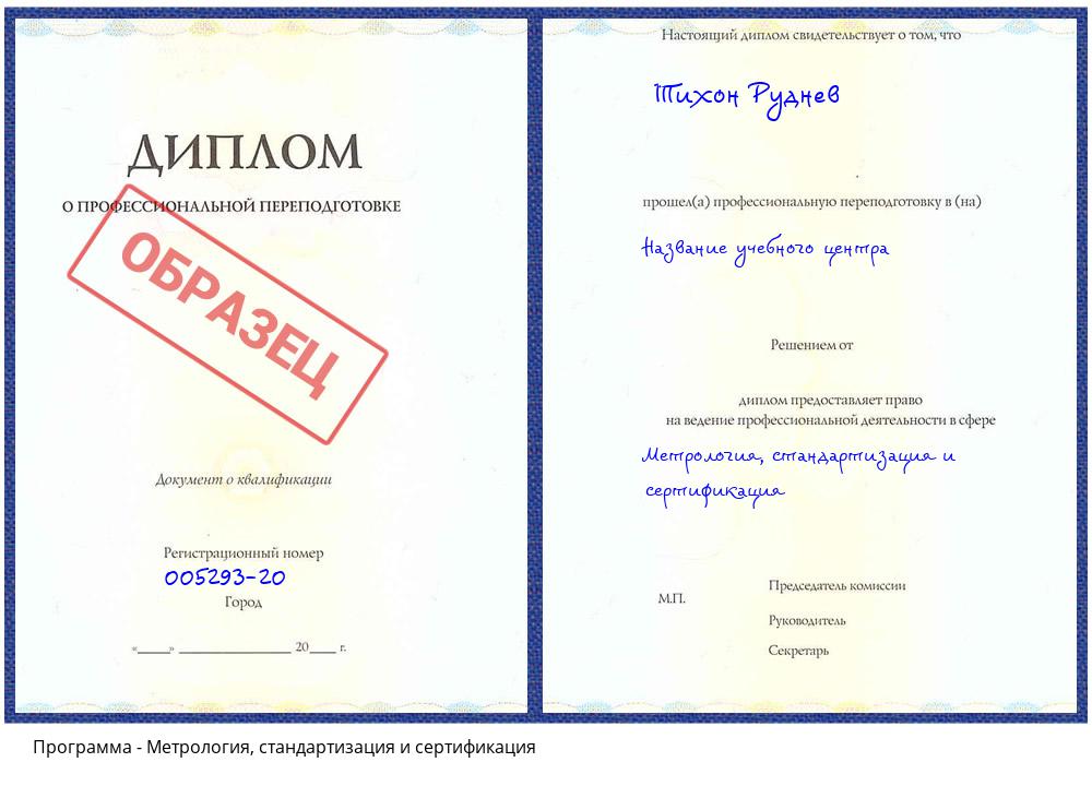 Метрология, стандартизация и сертификация Бердск