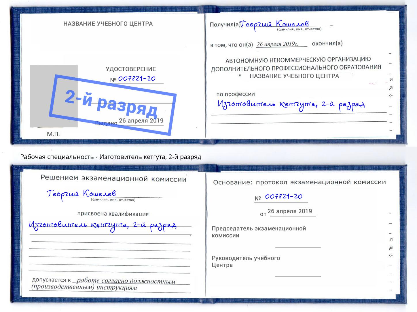 корочка 2-й разряд Изготовитель кетгута Бердск